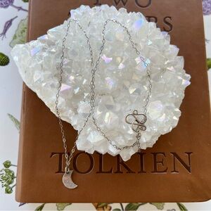 Sterling Silver Moon Necklace